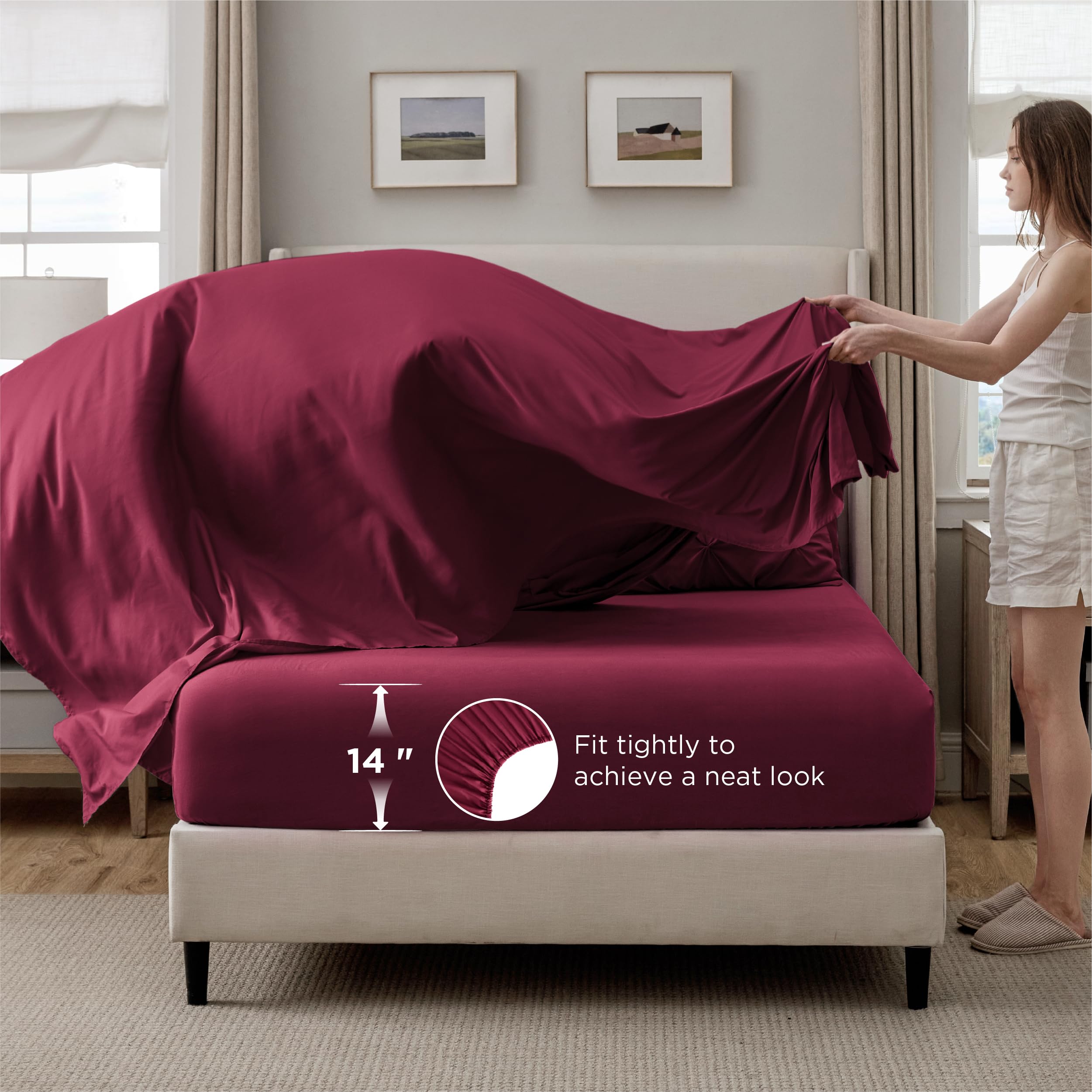 Bedsure complete set laid out showing all seven pieces for easy styling