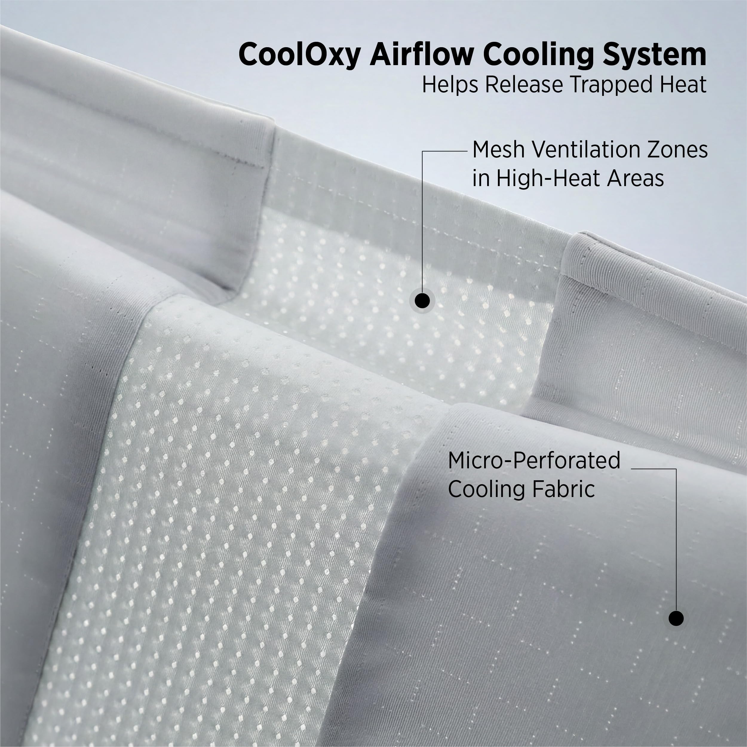Bedsure CoolOxy fill composition display showing 31% Tencel moisture-managing benefit