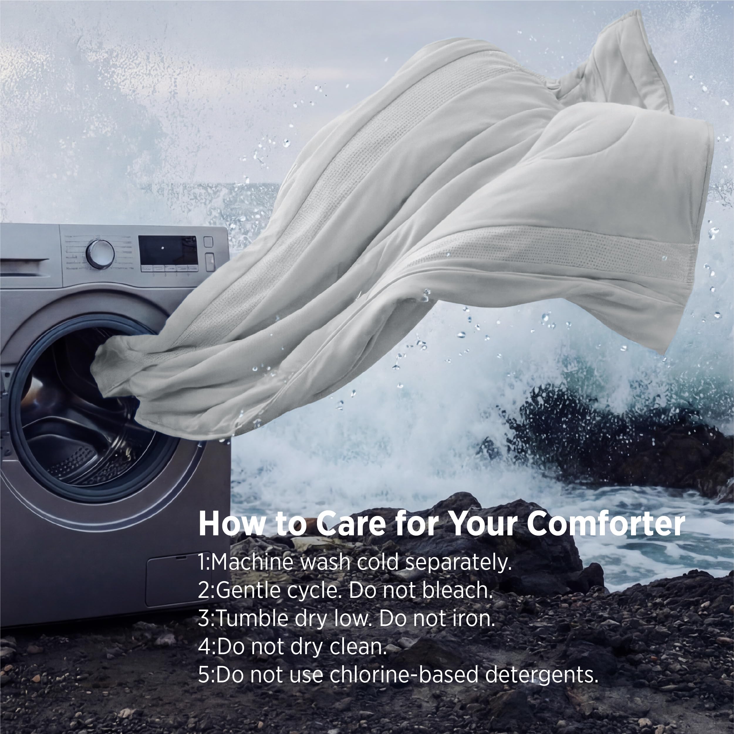 Bedsure CoolOxy folded view for compact storage and easy handling benefit