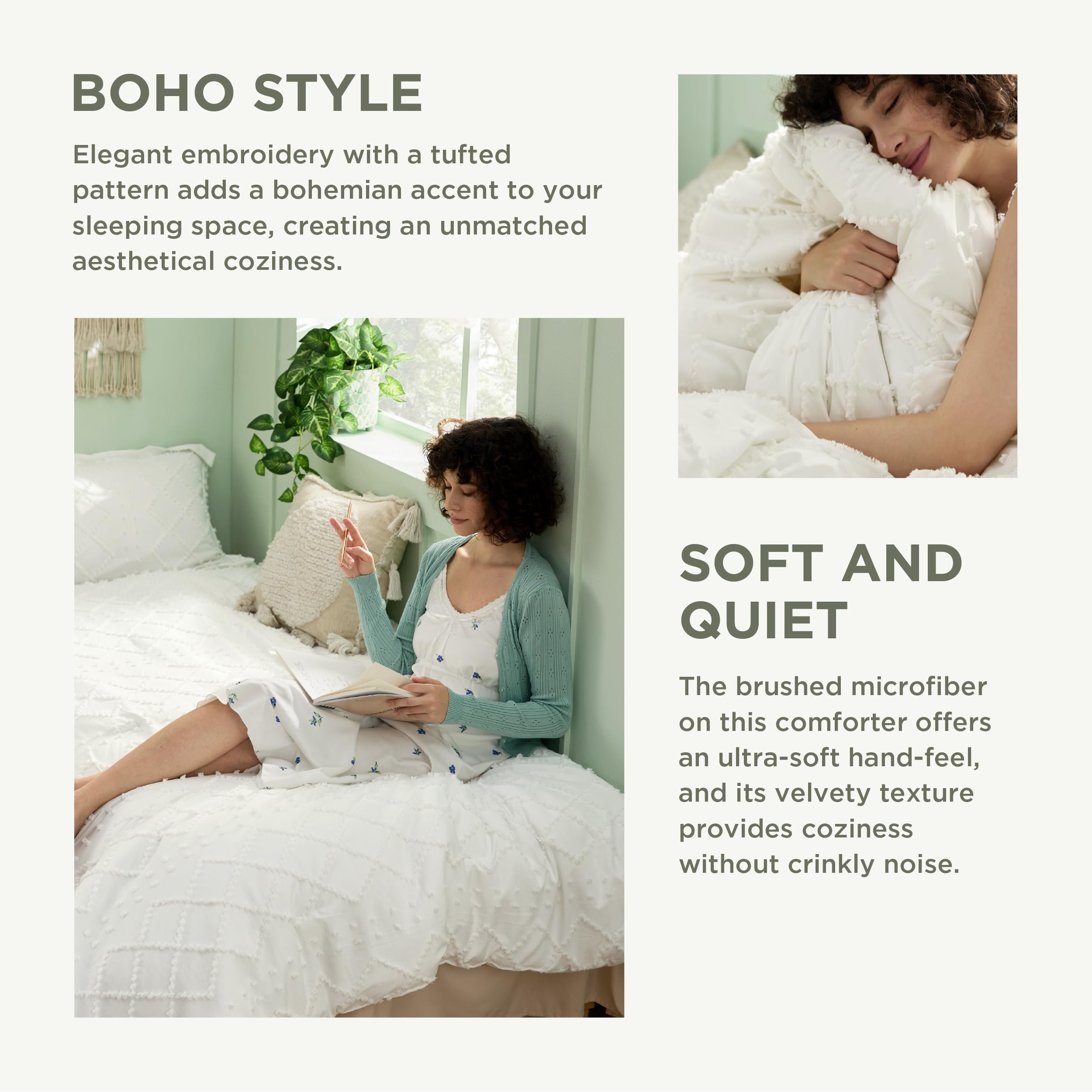 Bedsure comforter corner stitching close-up showing durable seams and lasting shape