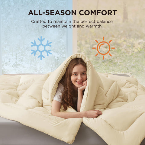 Bedsure detailed corner tab and loop showing secure duvet-attachment benefit