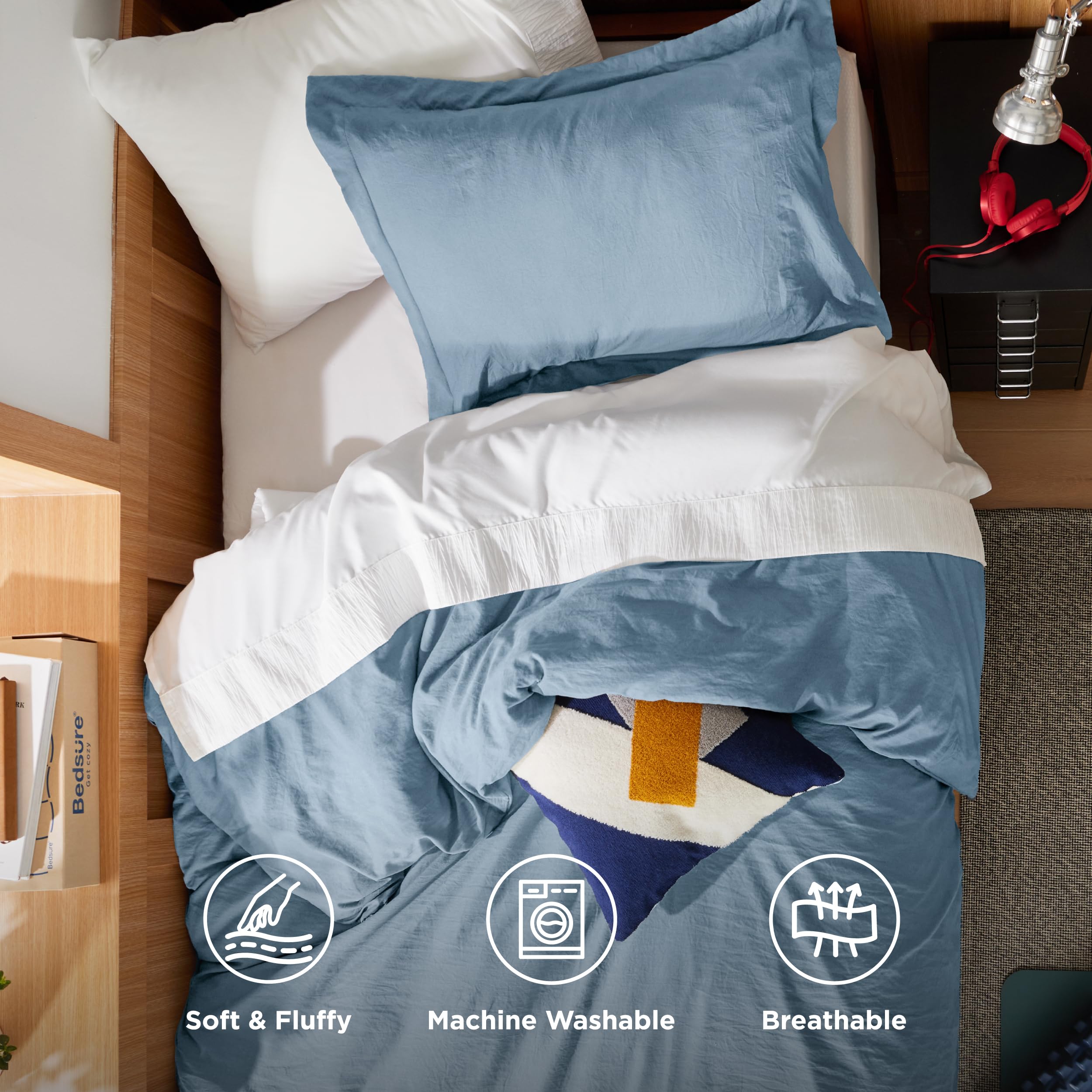 Bedsure interior corner tie detail keeping comforter secure and preventing bunching benefit