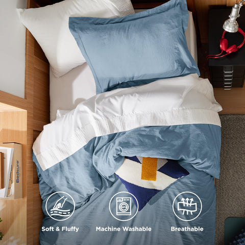 Bedsure interior corner tie detail keeping comforter secure and preventing bunching benefit