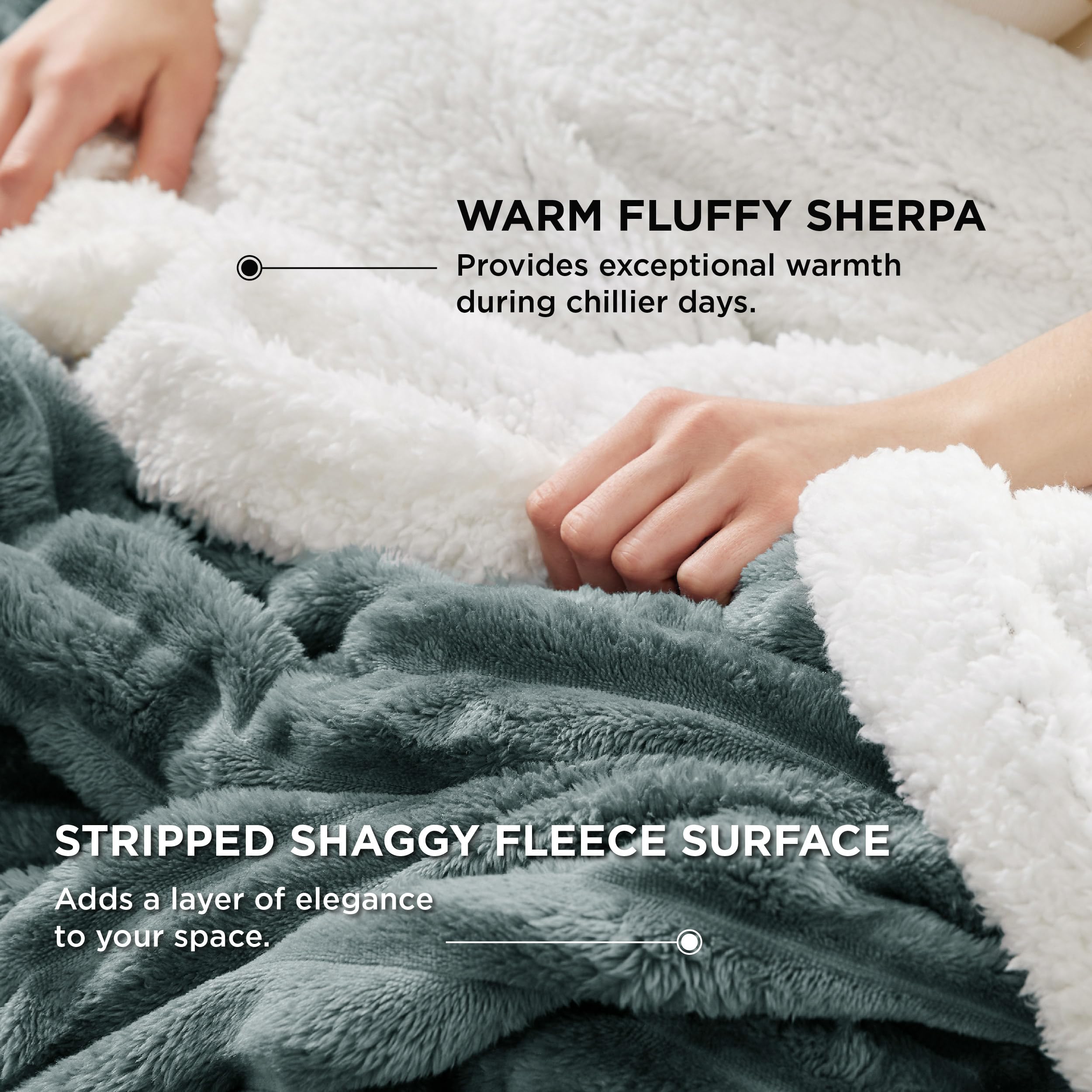 Bedsure edge stitch detail displaying reinforced seams for long-lasting durability