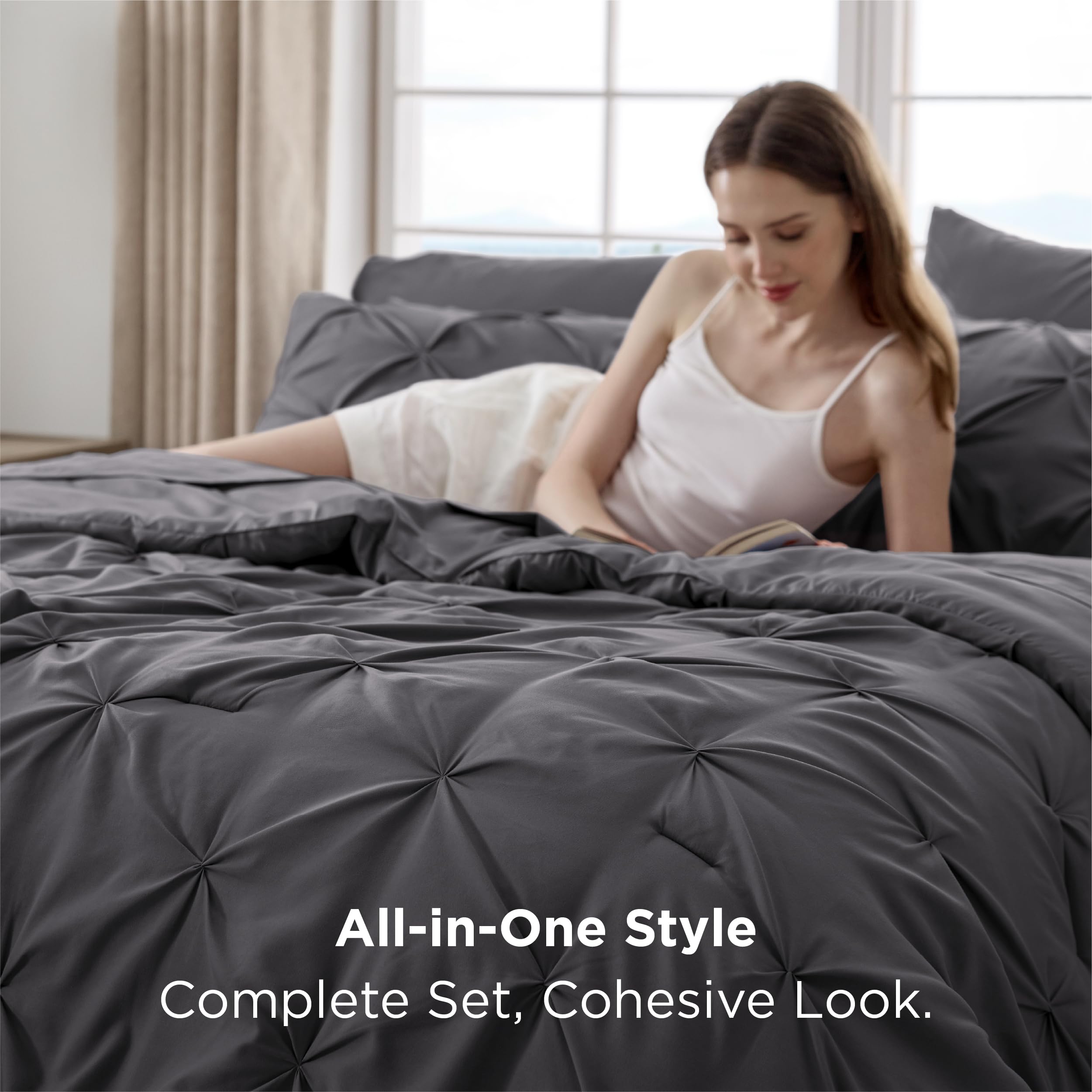 Bedsure pillowcase seam detail showing quality stitching and durable finish