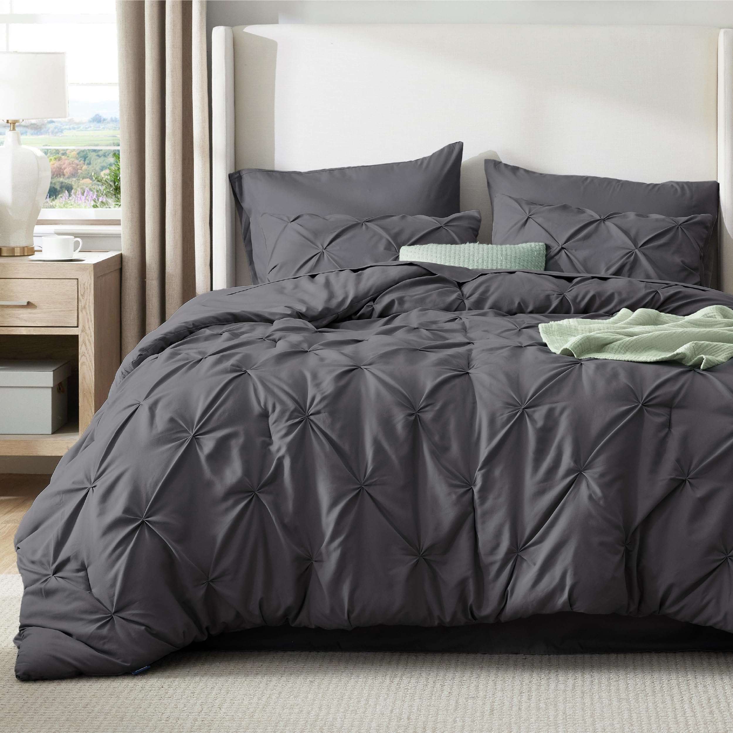 Bedsure flat-lay of sheets and accessories showing coordinated set convenience