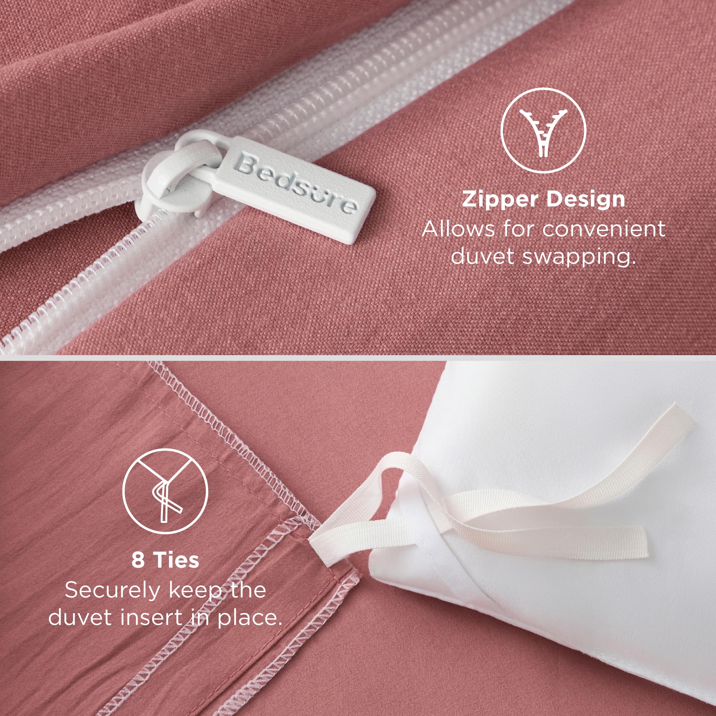 Bedsure drape and edge finish showing size and refined seam durability
