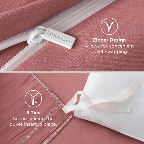 Bedsure drape and edge finish showing size and refined seam durability