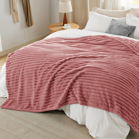 Bedsure dusty pink in living room lifestyle scene enhancing room decor