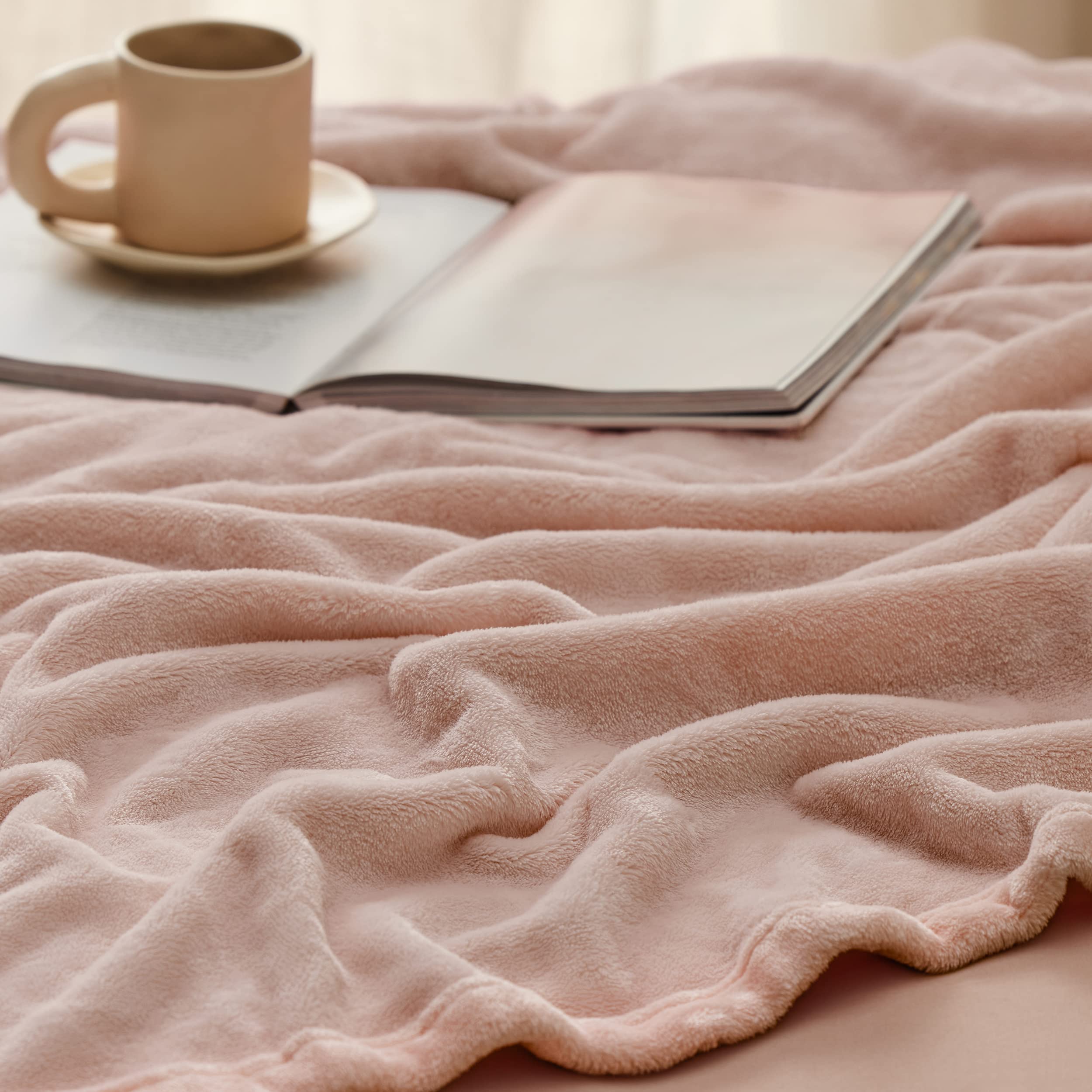 Bedsure twin blanket neatly spread on bed creating inviting warmth