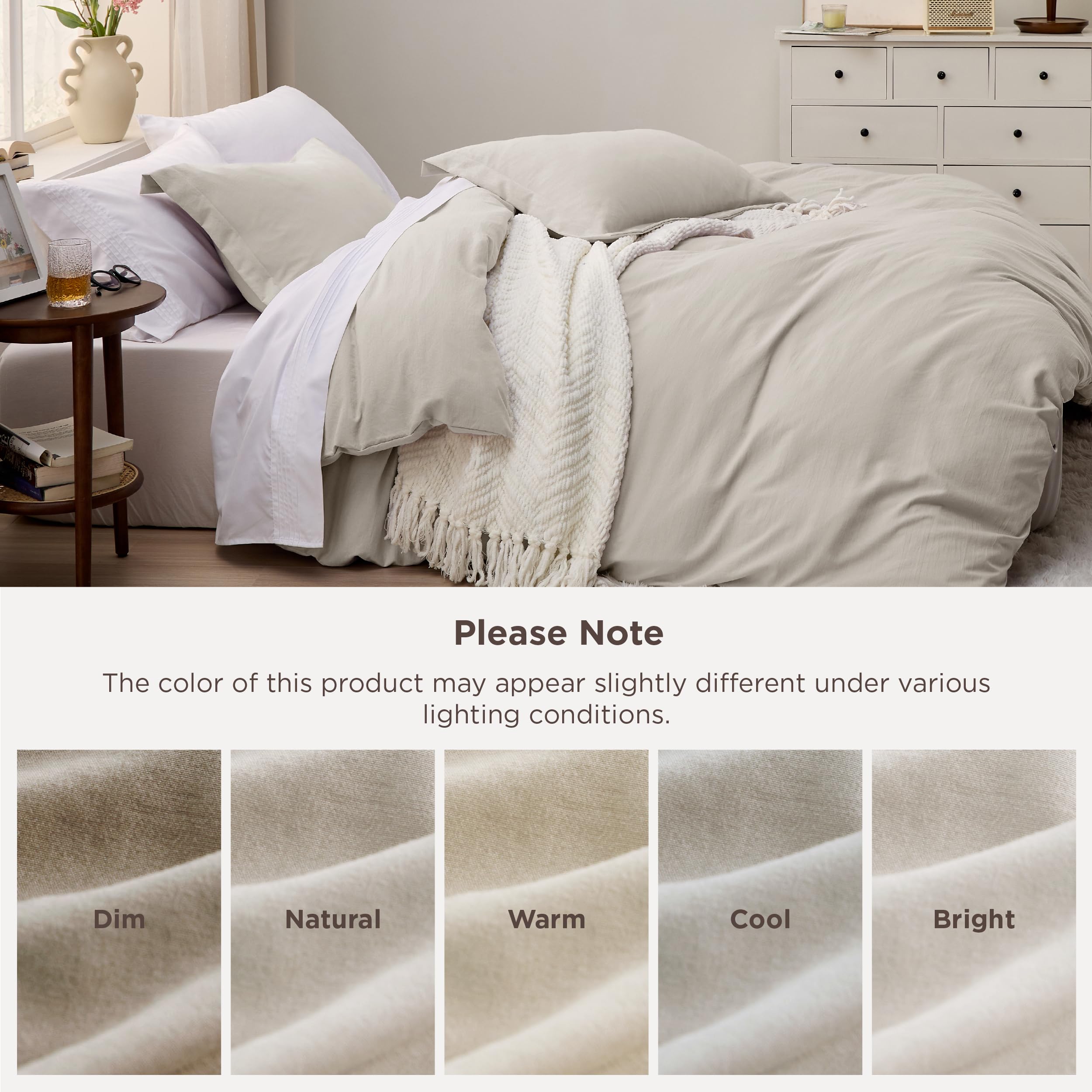Bedsure interior corner tie detail securing comforter to prevent bunching