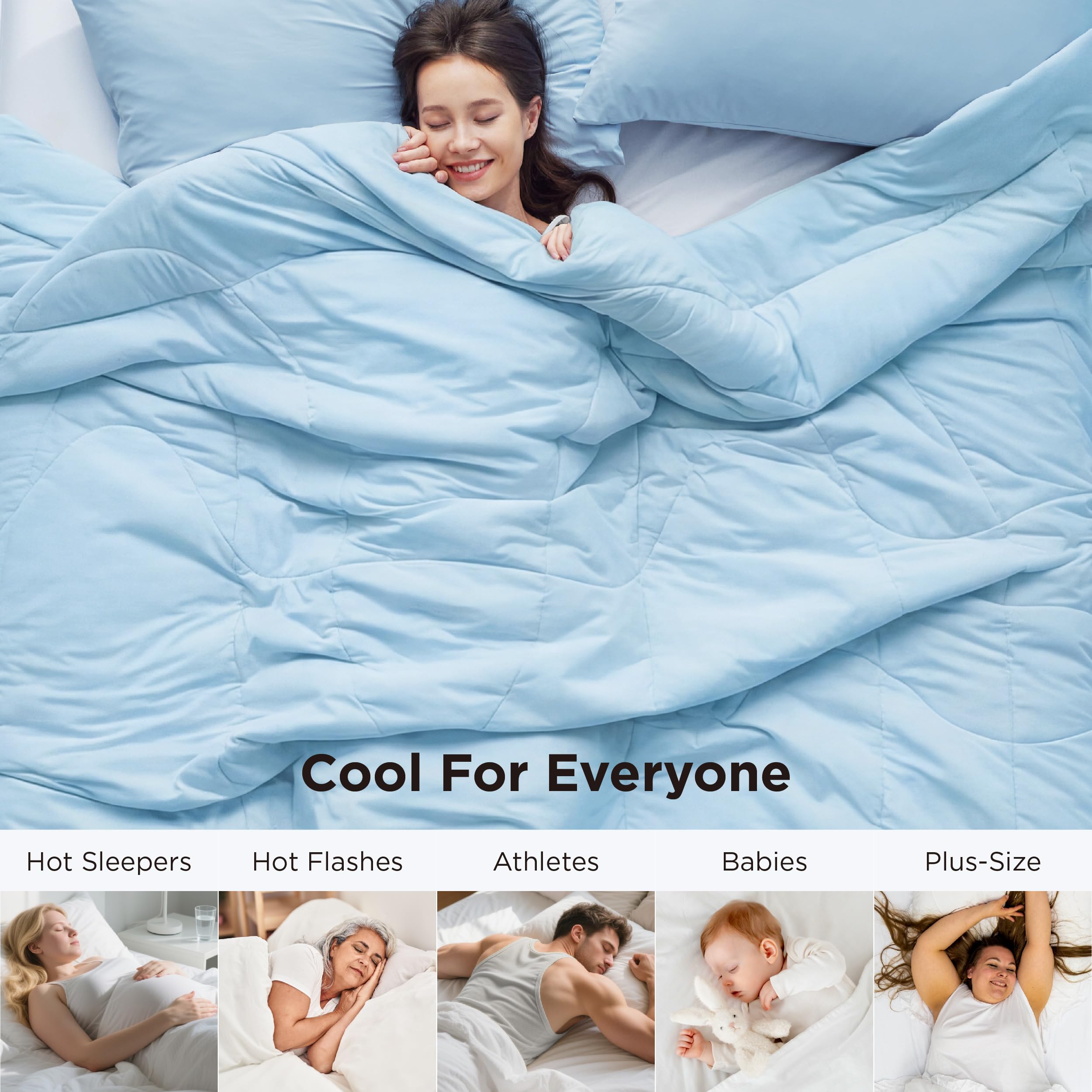 Bedsure inside a duvet cover demonstrating attachment and layered cooling benefit