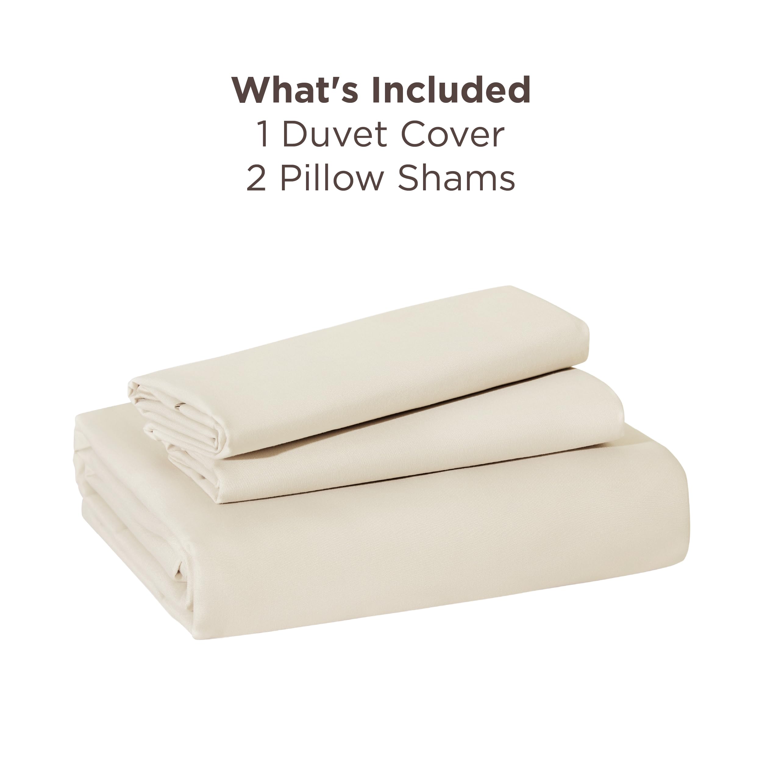 Bedsure duvet cover in a styled bedroom showing neutral decor coordination