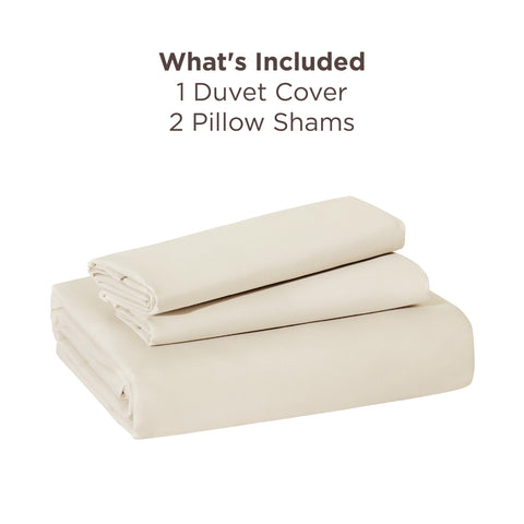 Bedsure duvet cover in a styled bedroom showing neutral decor coordination