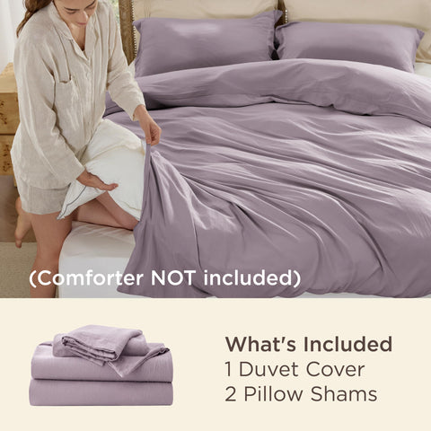 Bedsure close-up of cotton-like microfiber texture highlighting softness and breathable finish