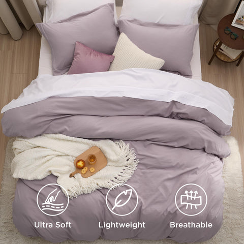 Bedsure inside corner tie detail showing secure attachment to keep comforter in place