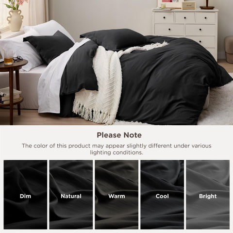 Bedsure neatly folded duvet cover in packaging illustrating easy storage and gifting convenience
