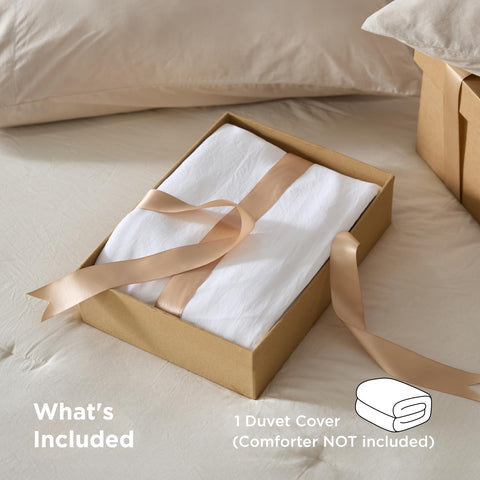 Bedsure folded duvet cover packaged neatly for easy storage