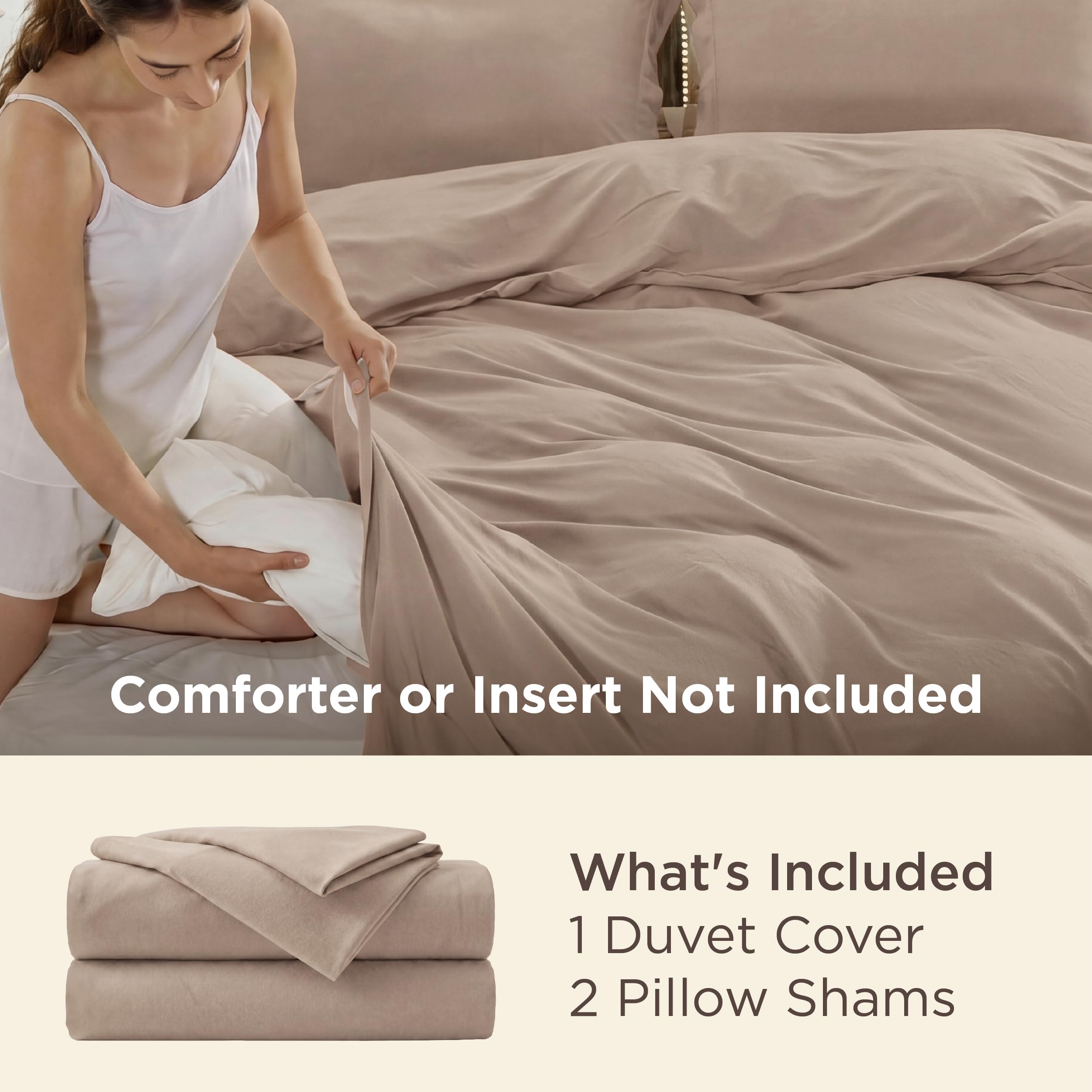 Bedsure hidden zipper detail provides quick removal and a seamless look for easy care