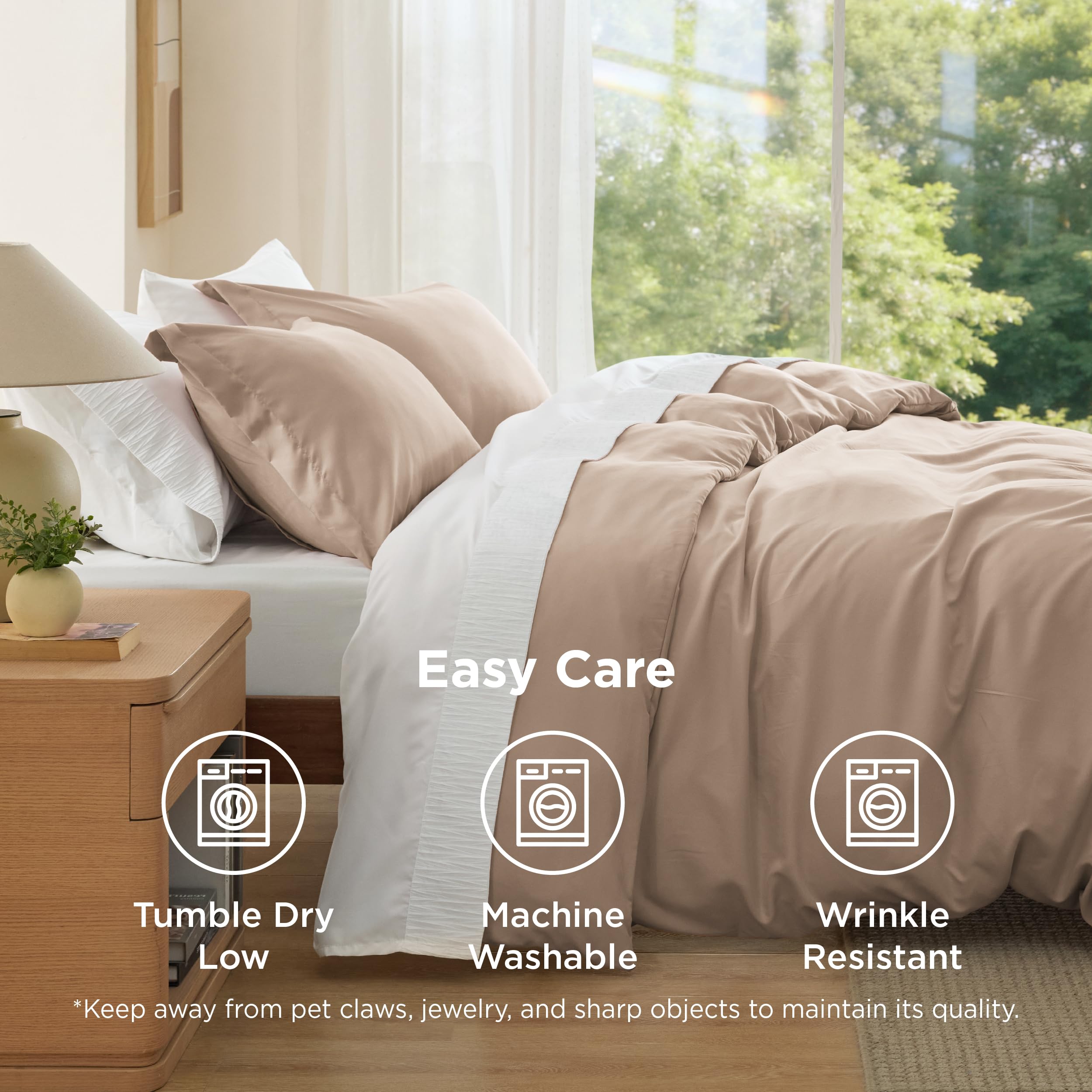 Bedsure in a cozy reading nook lifestyle shot conveys relaxed comfort and inviting warmth