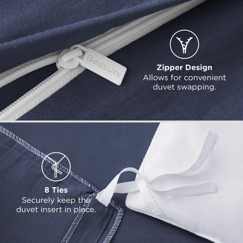 Bedsure pillow sham displayed with duvet for coordinated bedside styling