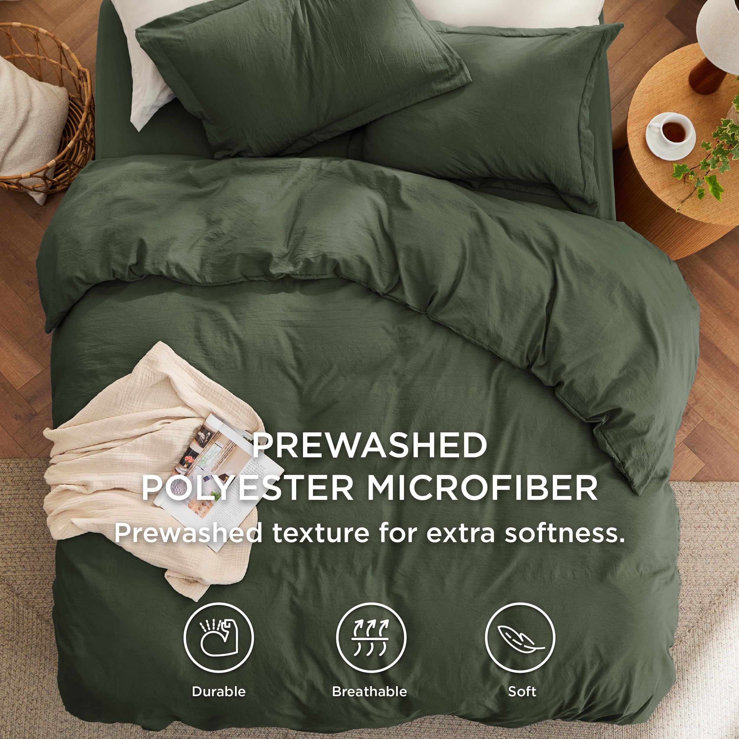 Bedsure duvet cover interior ties detail showing secure insert anchoring benefit