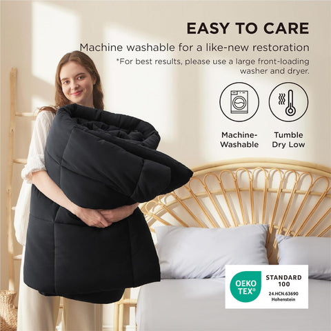 Bedsure product edge and seam label displaying durable stitching