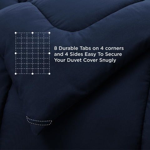 Bedsure edge stitching and label detail showing sturdy seams and care information