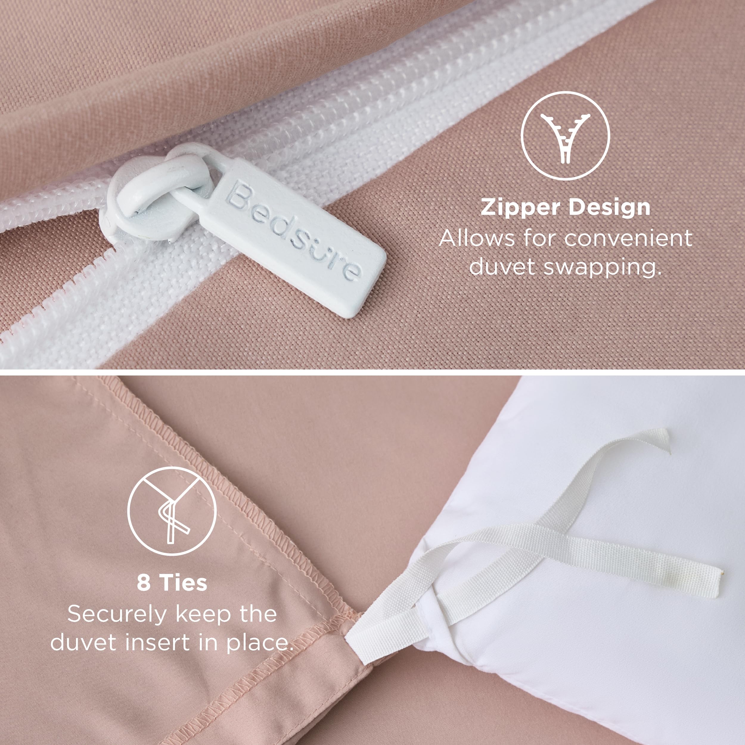Bedsure reinforced stitching close-up demonstrating durability and seam strength