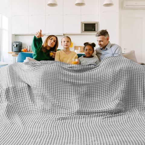 Bedsure image of stitched edge demonstrates durability and long-lasting finish