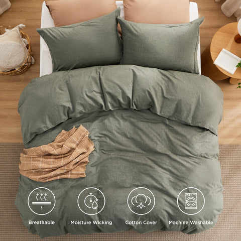 Bedsure edge stitching and label showing durable construction