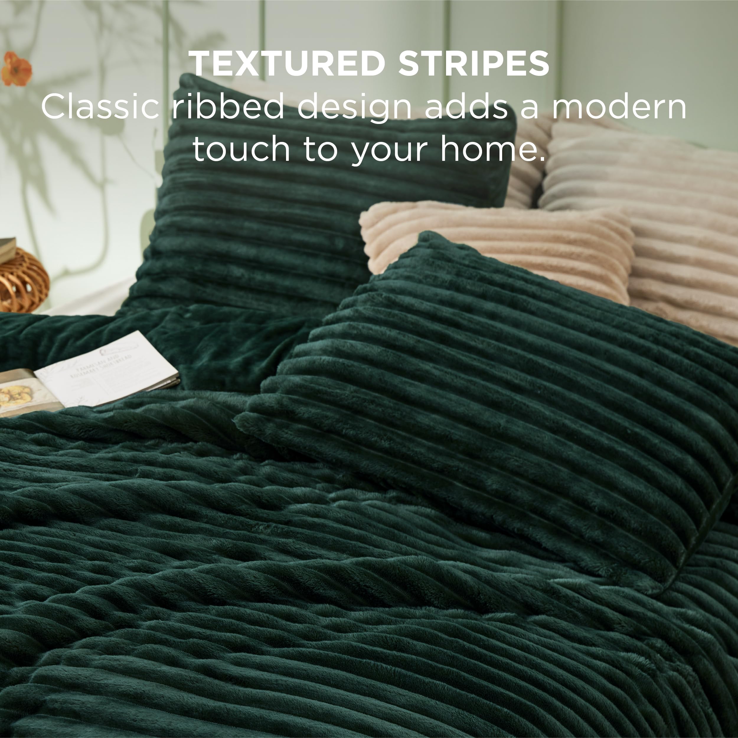 Bedsure matching pillowcase detail showing stitching and coordinated finish benefit