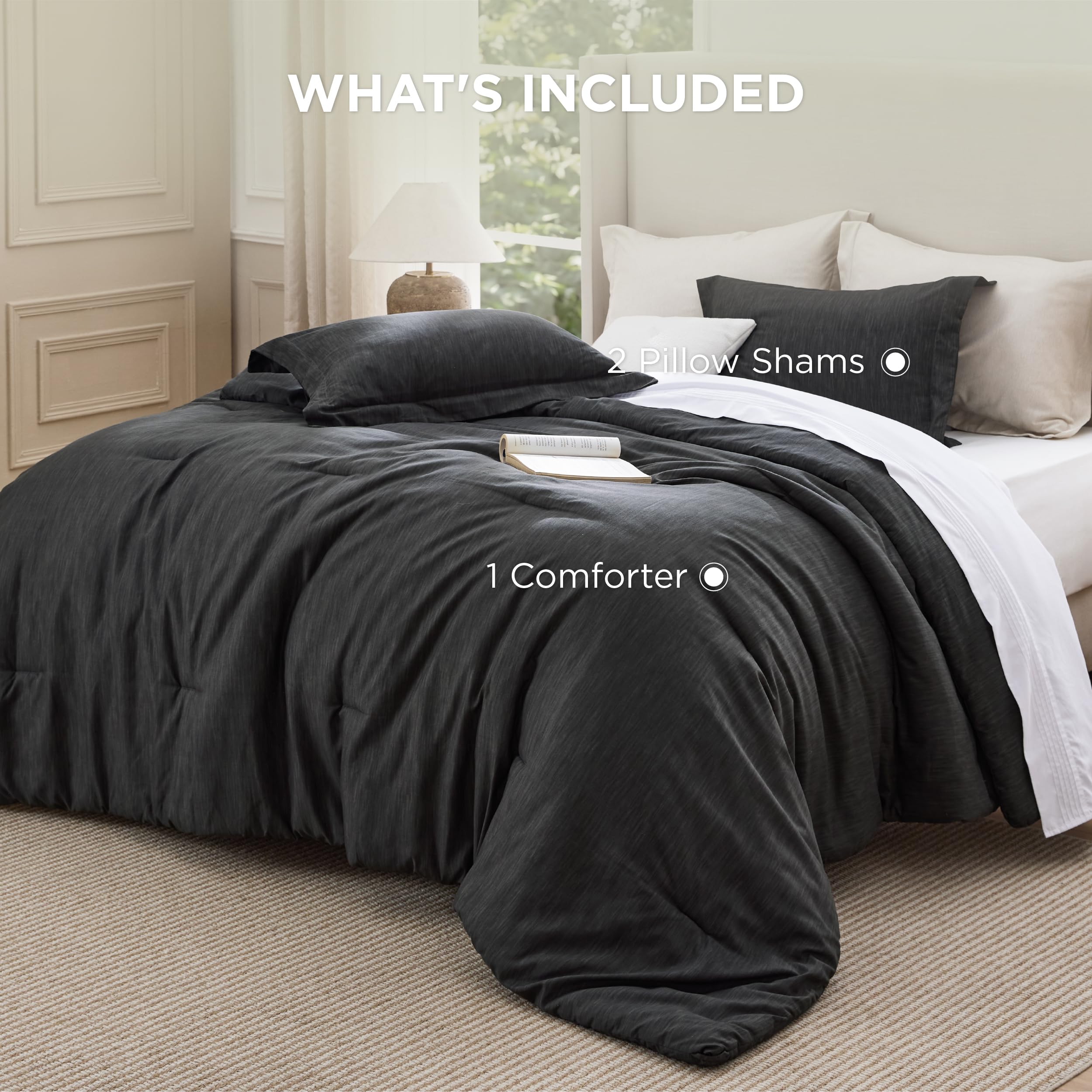 Bedsure brushed microfiber close-up showing softness and cozy handfeel