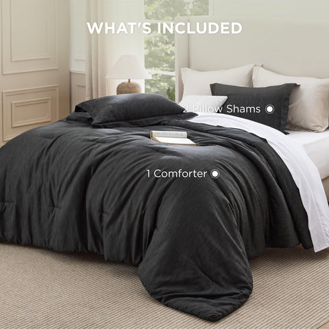 Bedsure brushed microfiber close-up showing softness and cozy handfeel