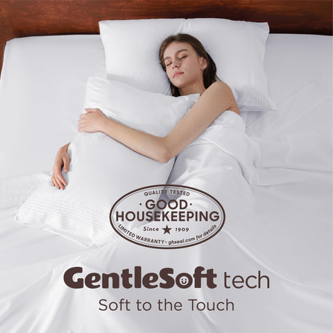 Bedsure fabric brushed texture closeup displaying soft, cozy surface