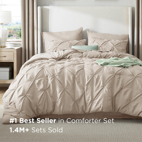 Bedsure brushed microfiber fabric close-up highlighting soft texture and quiet comfort