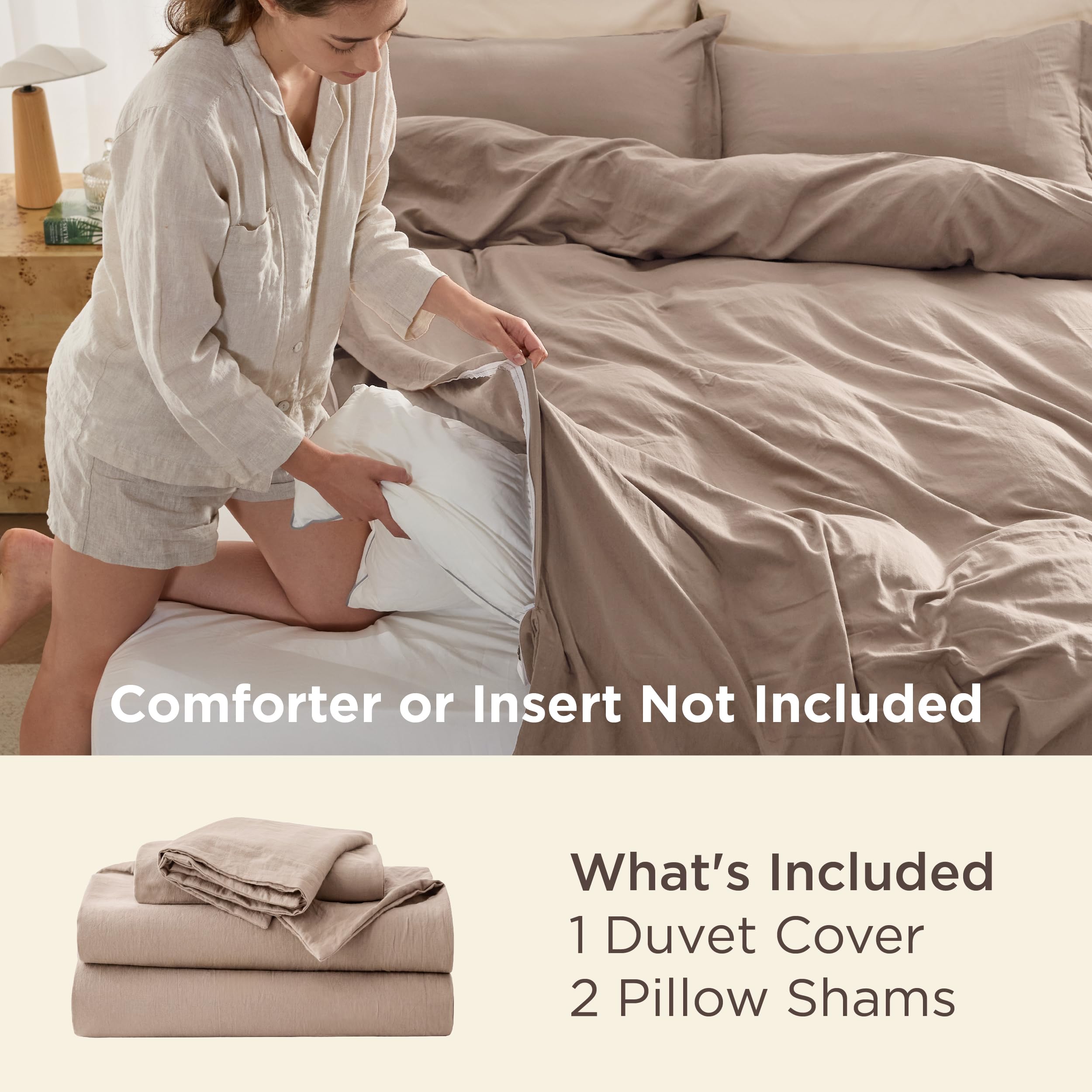 Bedsure close-up of prewashed microfiber texture showing soft feel