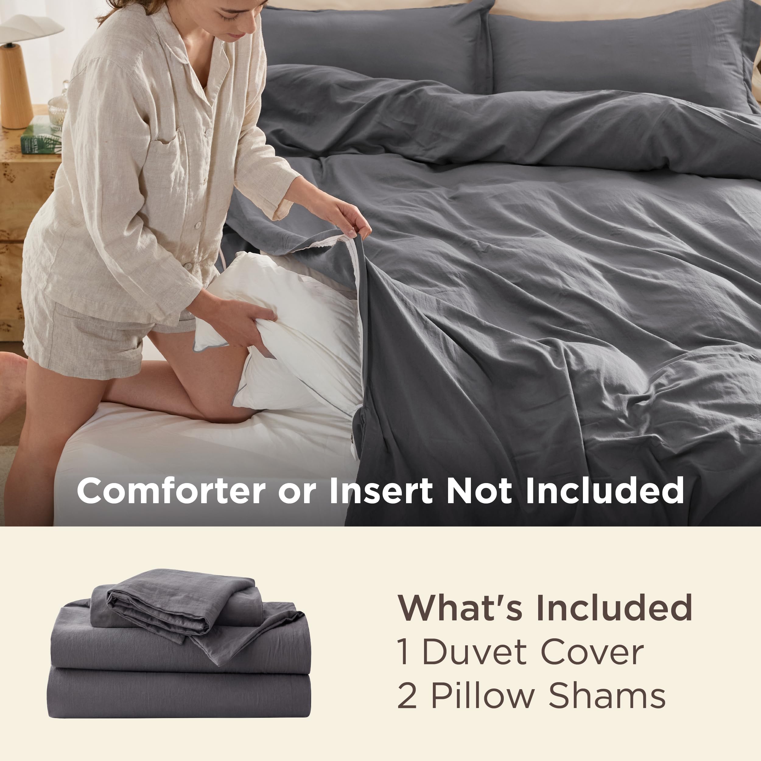 Bedsure fabric close-up highlighting soft cotton-like texture and comfort