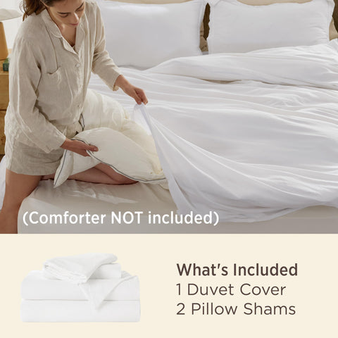 Bedsure fabric close-up showing prewashed microfiber texture for softer, breathable comfort