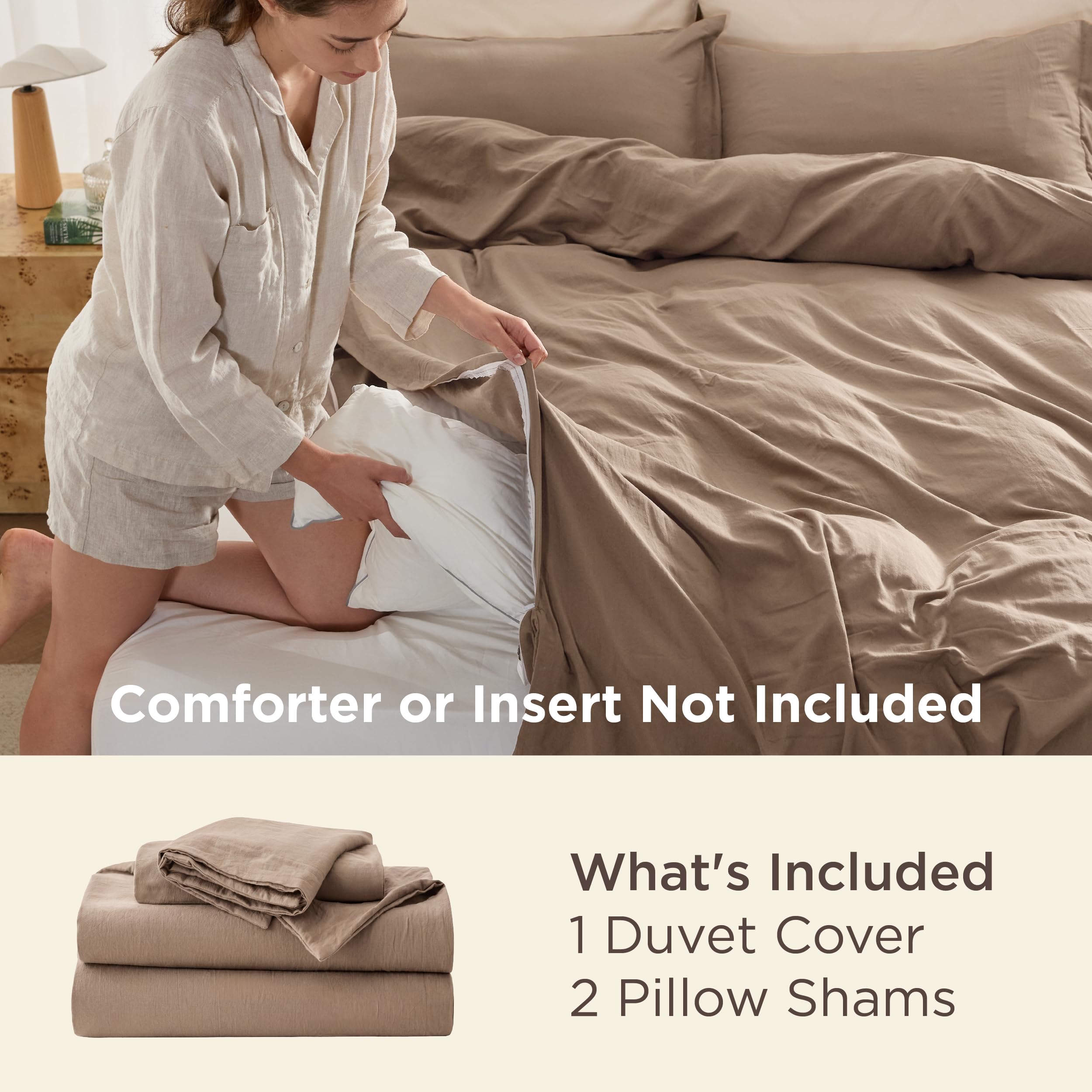 Bedsure close-up of microfiber texture showing softness and breathable comfort