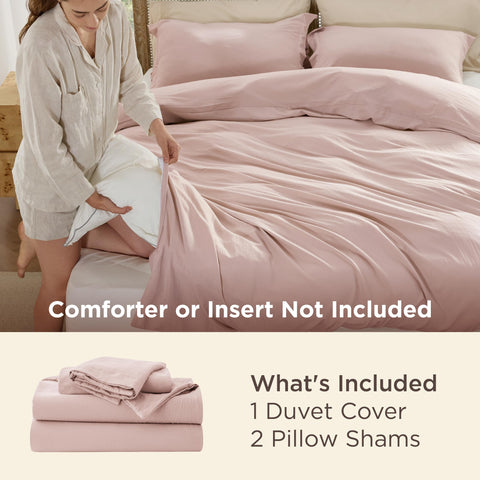 Bedsure closeup of cotton-like microfiber texture highlighting soft feel and breathability