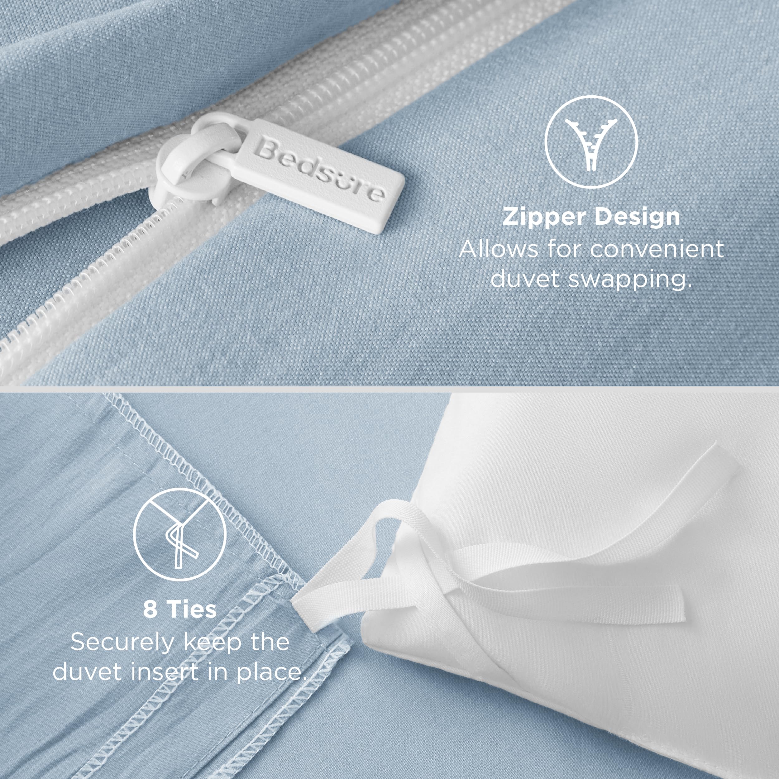 Bedsure fabric drape and fold emphasizing lightweight feel and easy layering