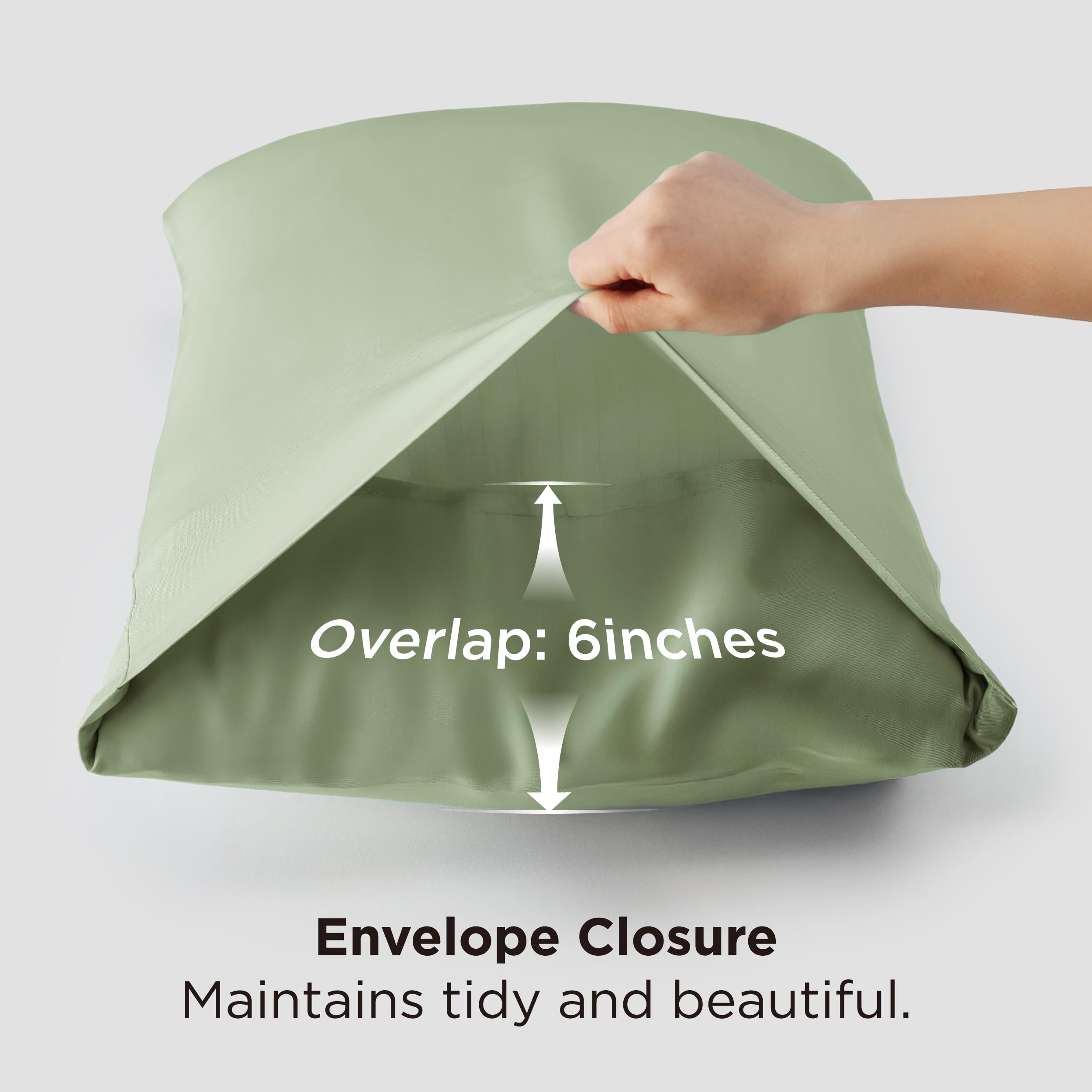 Bedsure fabric drape and sheen illustrating silky feel and cooling benefit