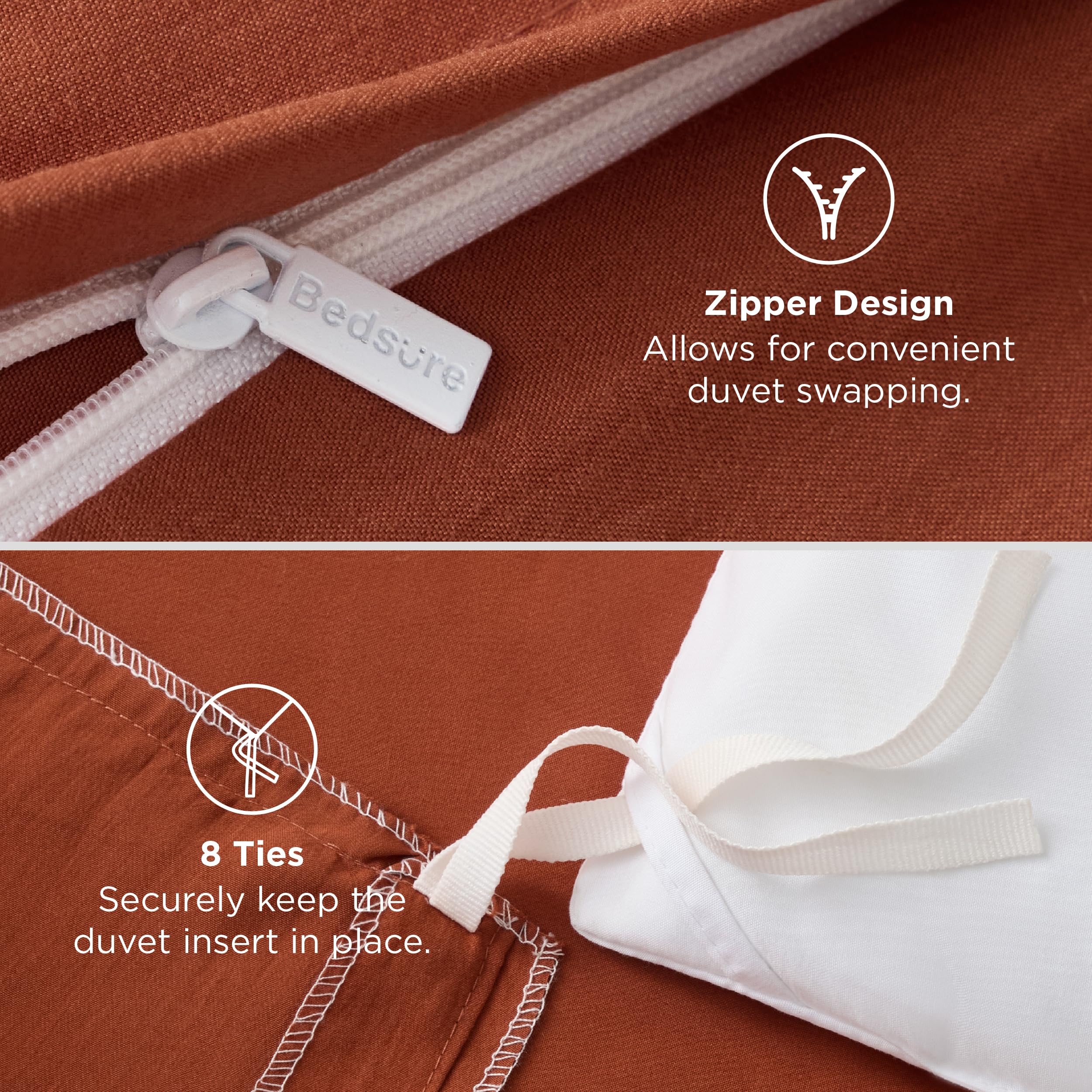 Bedsure fabric drape over mattress illustrating lightweight fall and elegant silhouette
