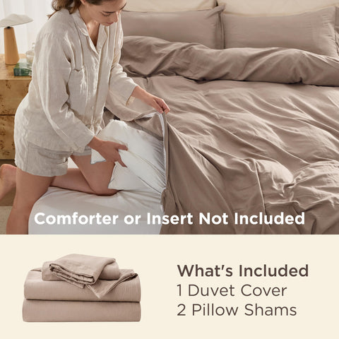 Bedsure fabric texture close-up that highlights cotton-like softness and breathable feel