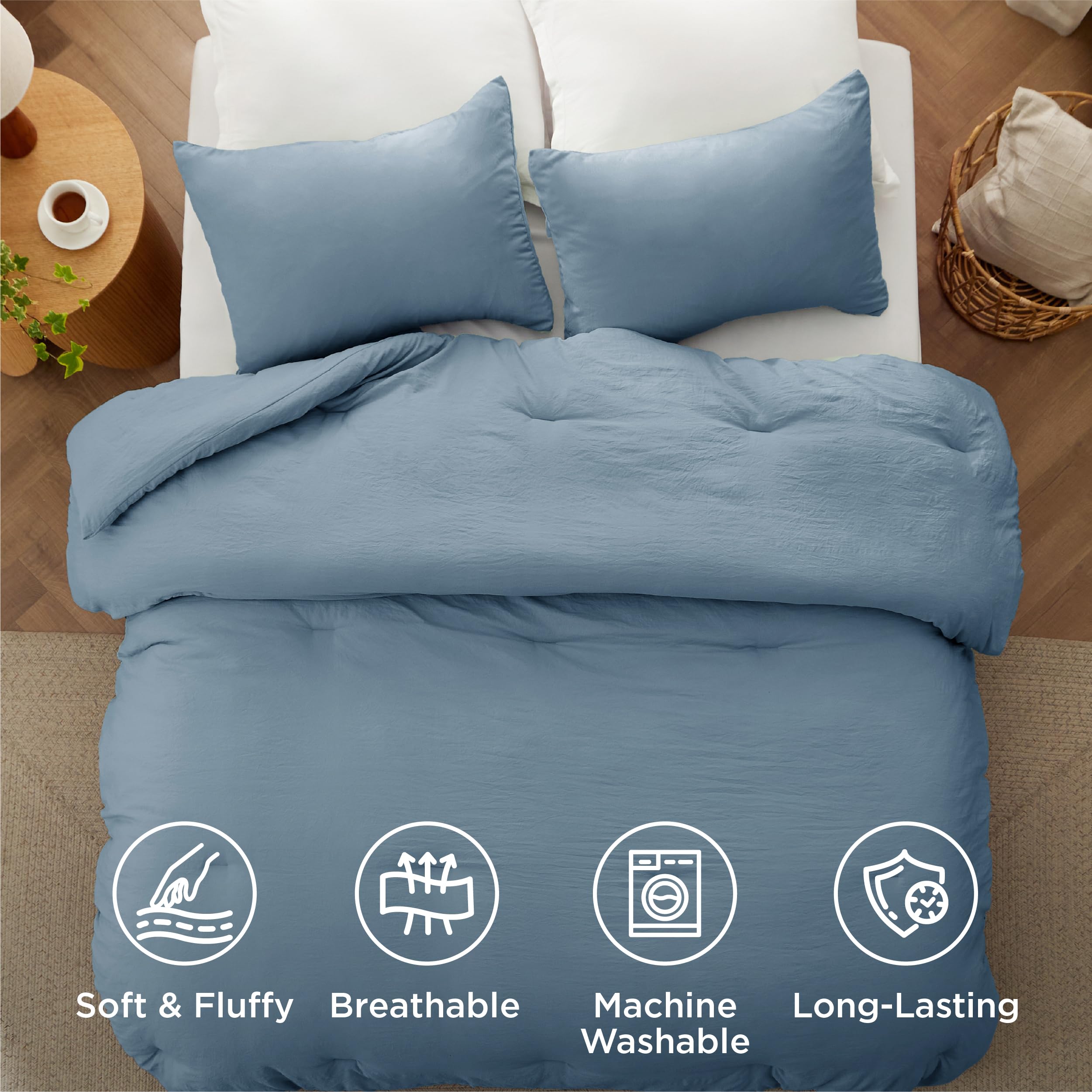 Bedsure fabric close-up highlighting soft, cotton-like texture