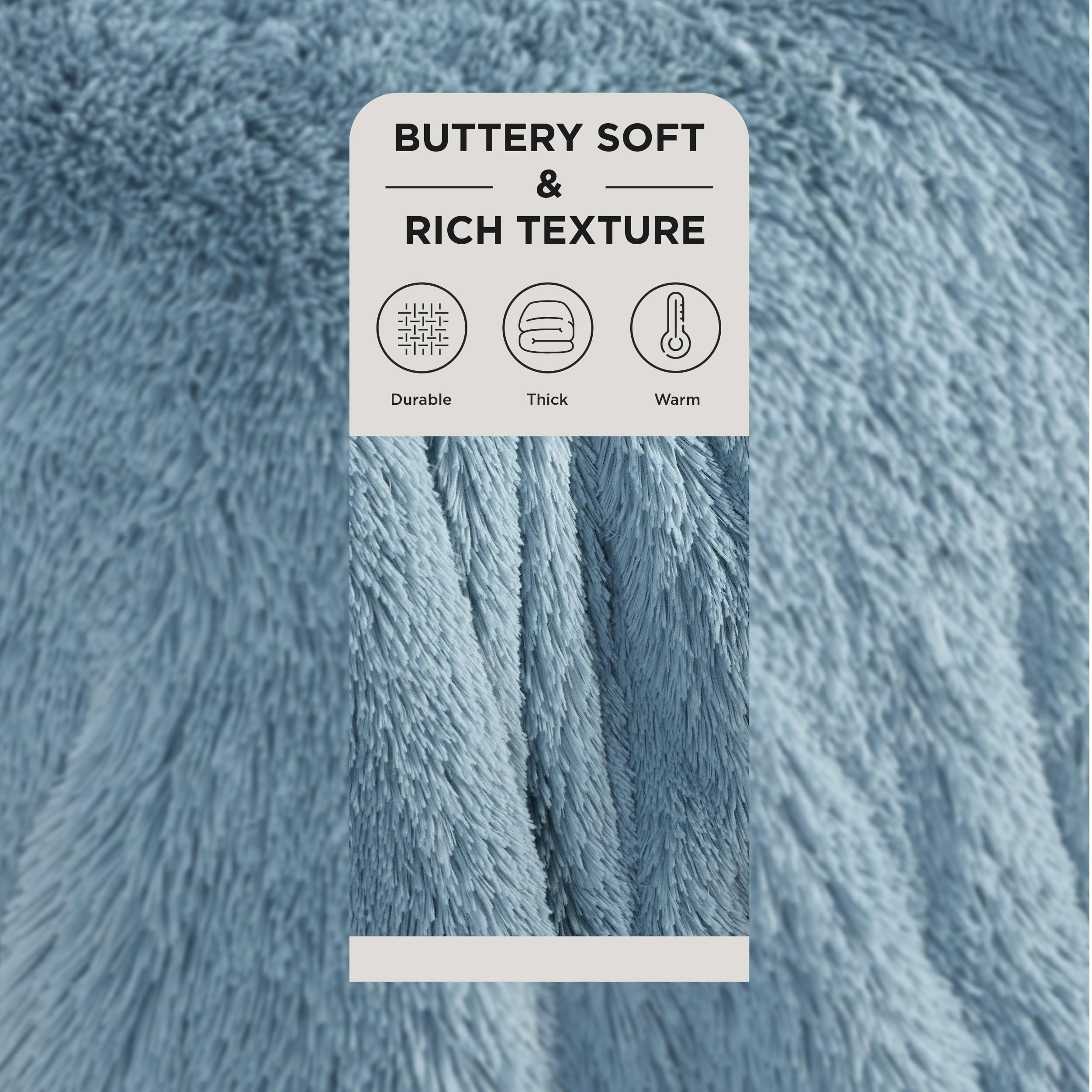 Bedsure faux fur close-up of 1.5-inch pile providing lush tactile comfort