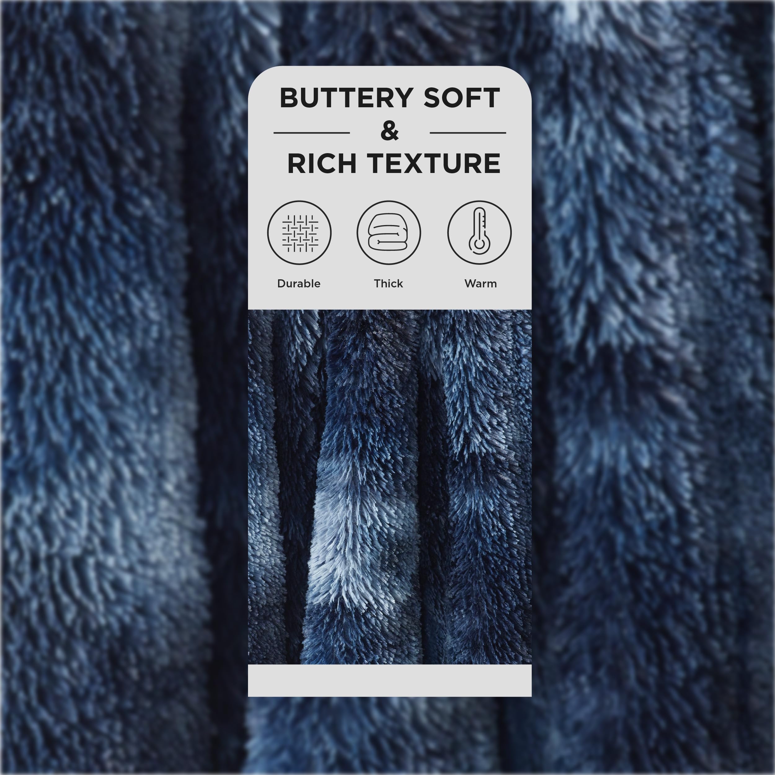 Bedsure close-up of faux fur pile illustrating plush texture and cozy appeal