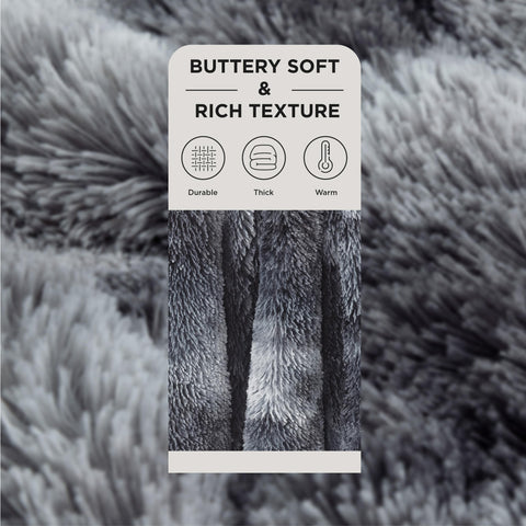 Bedsure close-up of faux fur texture delivering plush softness