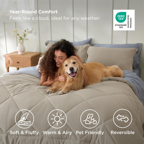 Bedsure fitted sheet pocket close-up illustrating deep 14-inch fit for secure mattress coverage